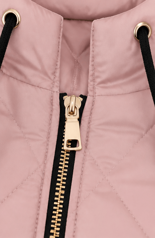Women's Longline Hooded Quilted Puffer Jacket with Zip Front