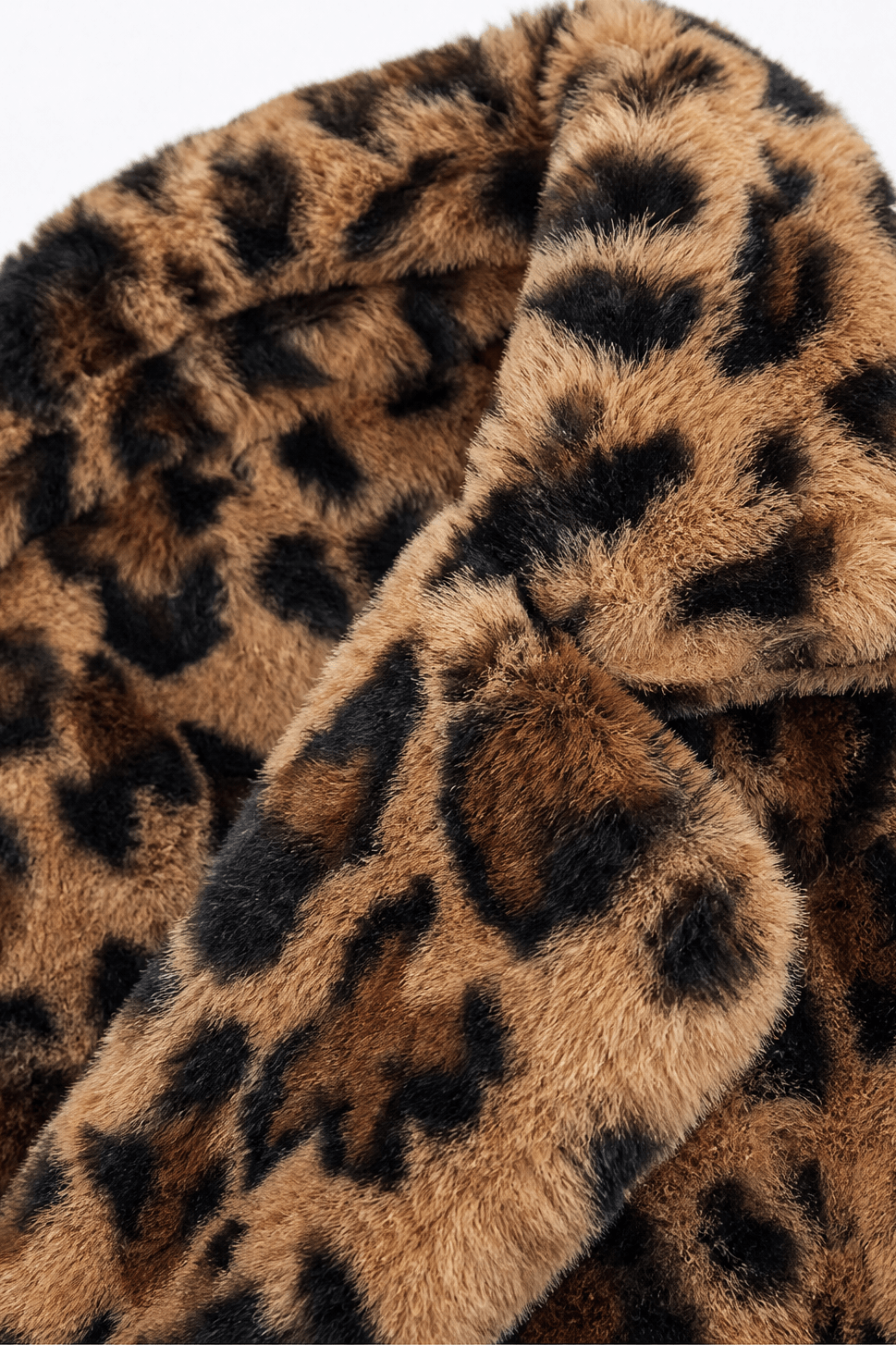 Leora Leopard Print Faux Fur Longline Winter Coat for Women
