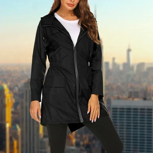 Gunnhild Hooded Oversized Polyester Winter Coat for Women
