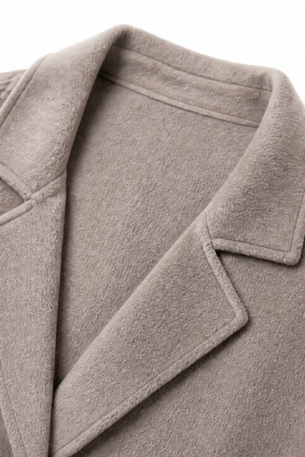 Isola Cable-Knit Sleeve Double-Breasted Longline Winter Coat for Women