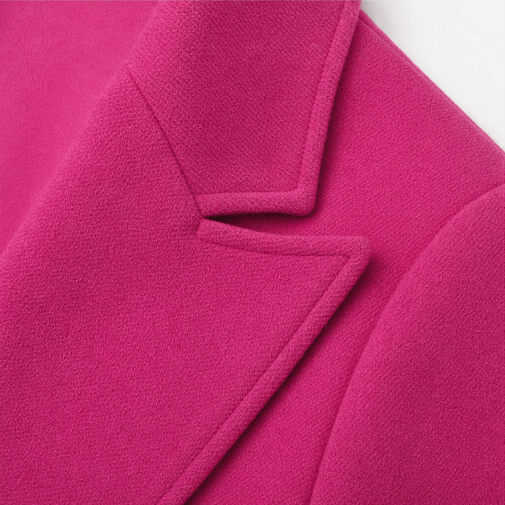 Women's Double-Breasted Structured Wool-Look Winter Coat