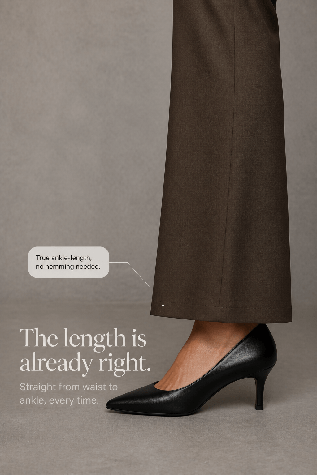 Women's Wide-Leg High-Waisted Dress Pants with Pockets