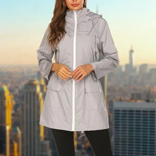 Gunnhild Hooded Oversized Polyester Winter Coat for Women