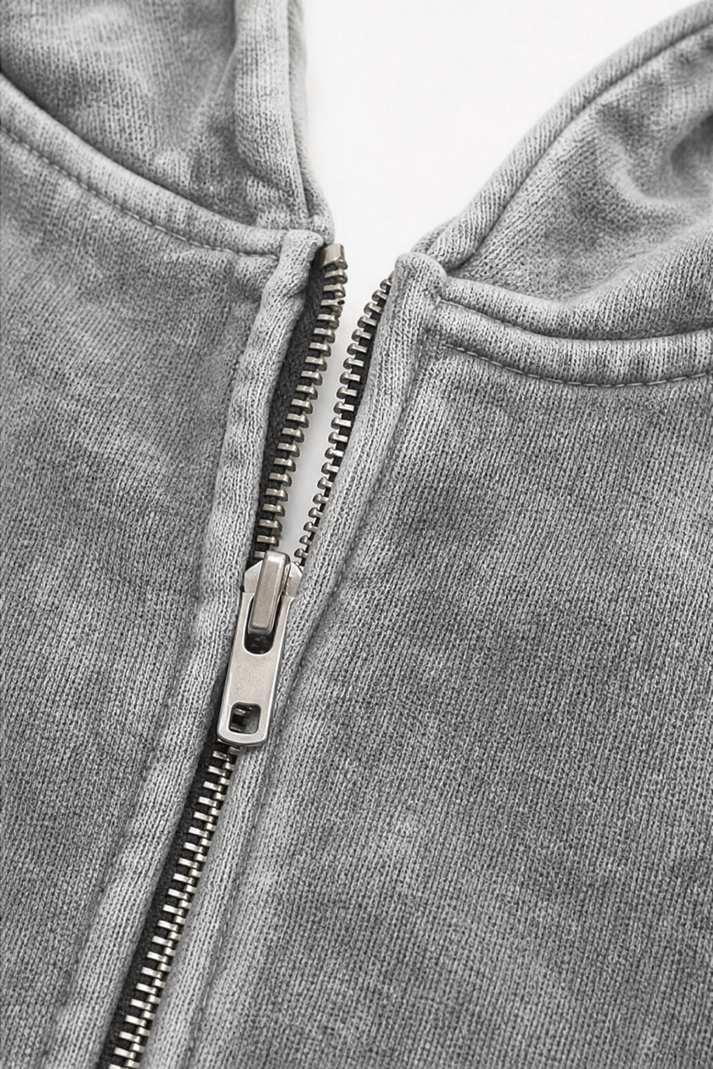 Women's Washed Relaxed Fit Zip-Up Hoodie with Drawstring Hood