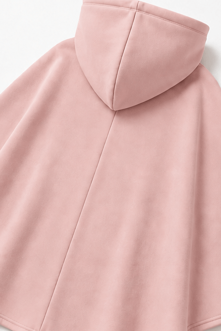 Women's Hooded Cape Top and Wide-Leg Trouser Two Piece Set