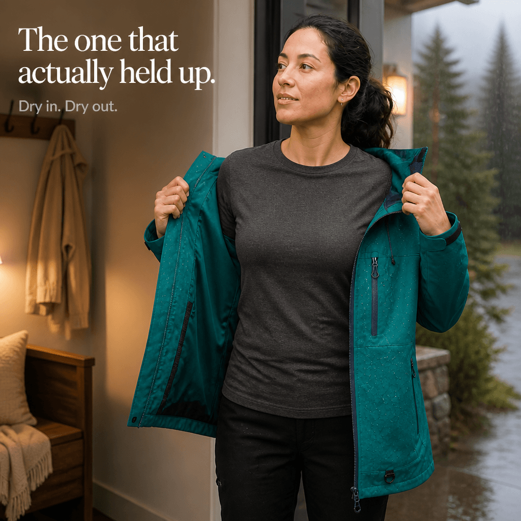 Vantrek Women's Hooded Waterproof Rain Jacket with Vented Lining