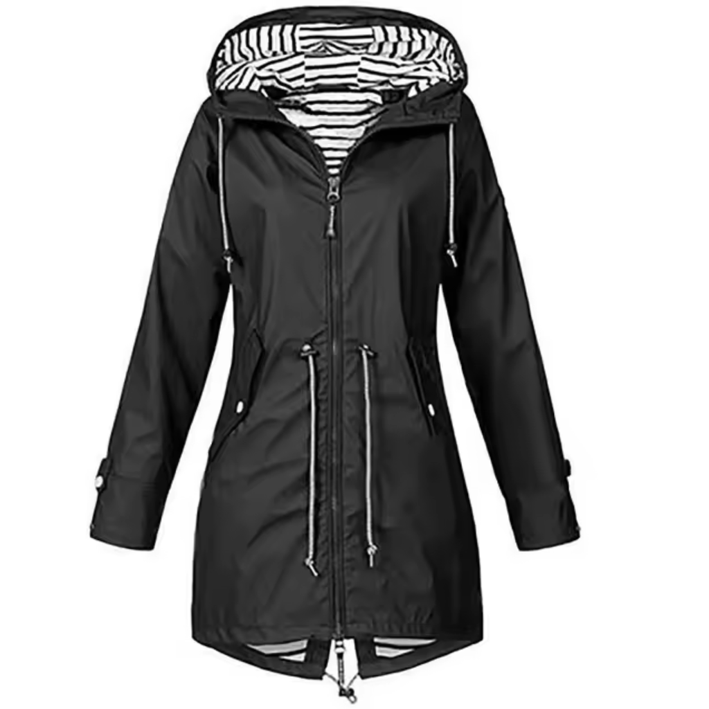 Cliodhna Hooded Oversized Women's Polyester Winter Coat with Drawstring Waist