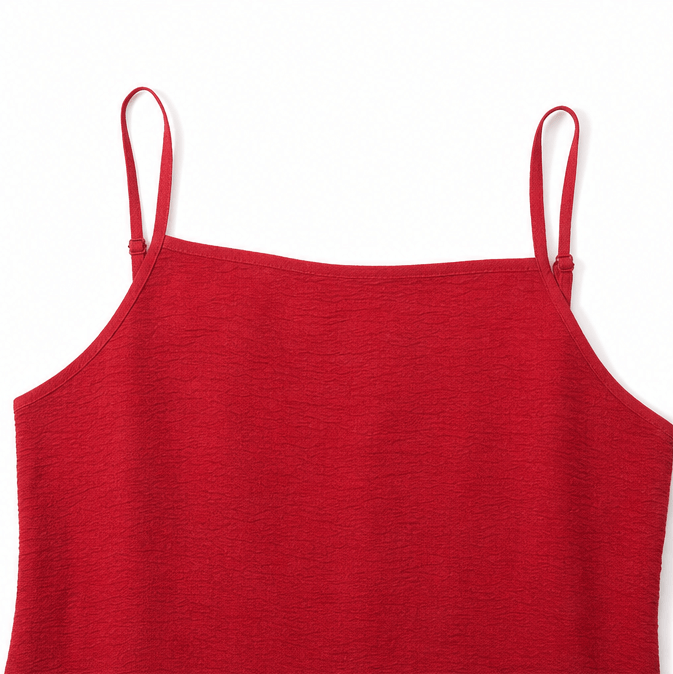 Marelle Spaghetti Strap Linen-Look Women's Midi-Length Slip Dress
