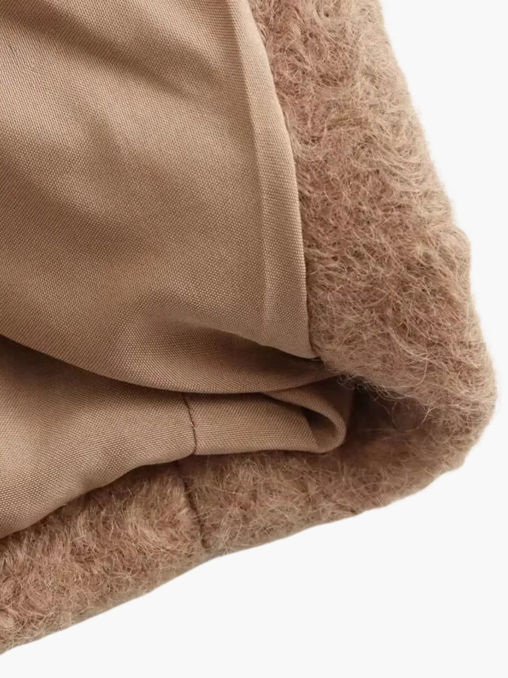 Women's Oversized Long Wool-Blend Winter Coat with Lapel Collar and Flap Pockets