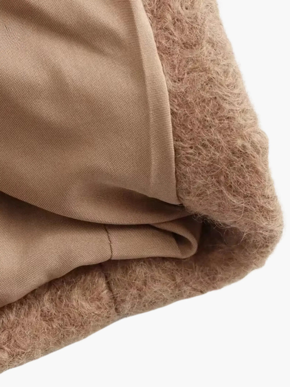 Women's Oversized Long Wool-Blend Winter Coat with Lapel Collar and Flap Pockets