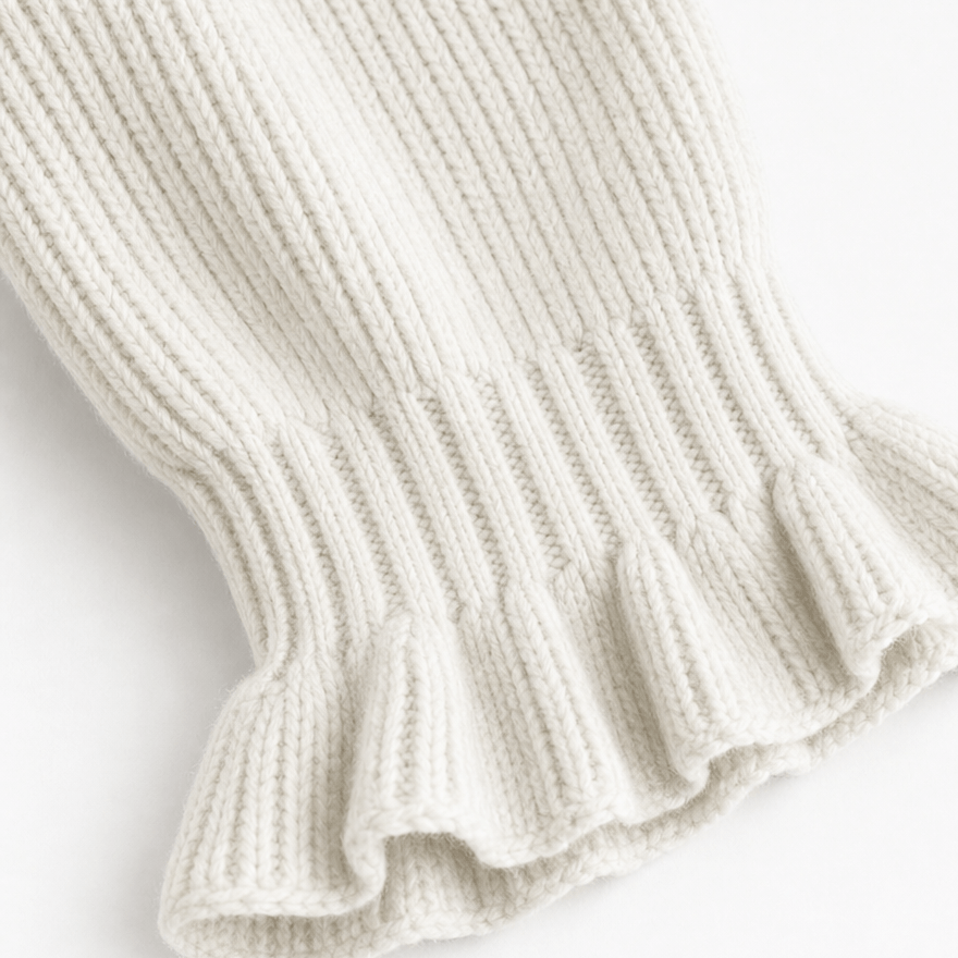 Vessa Ribbed V-Neck Button-Front Acrylic Knitted Sweater for Women