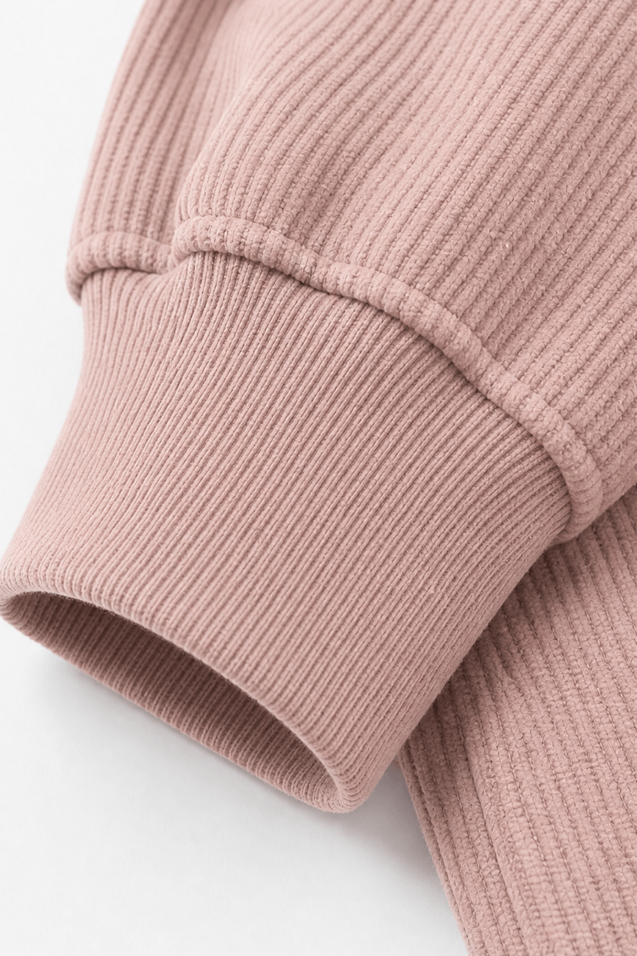 Women's Ribbed Corduroy-Look Pullover Hoodie with Front Pocket