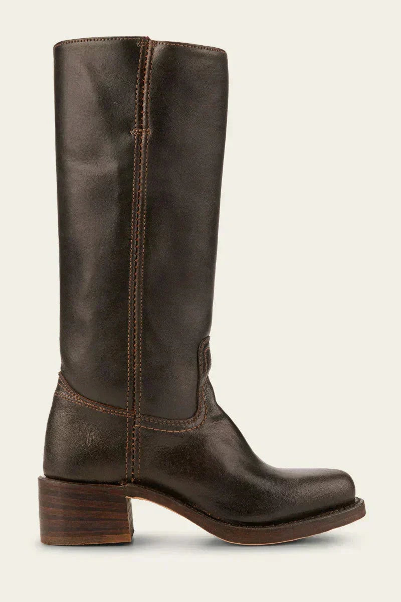 Knee-High Block Heel Fall Boots with Round Toe for Women