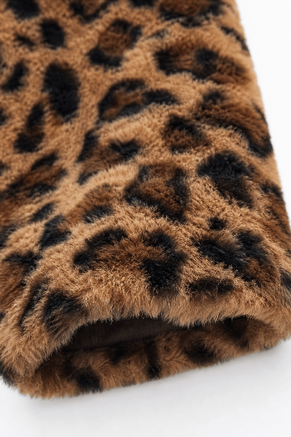 Leora Leopard Print Faux Fur Longline Winter Coat for Women