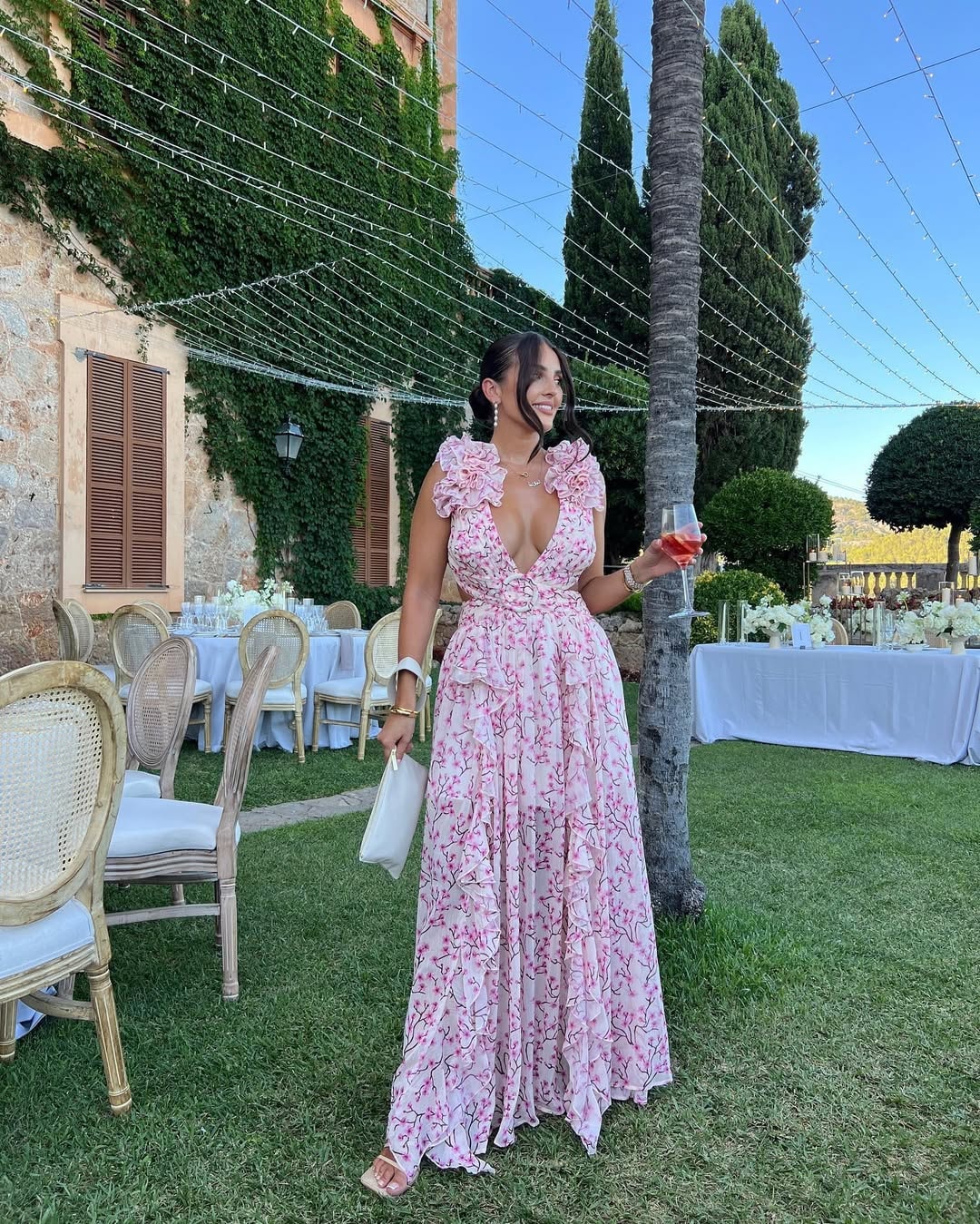 Maeve Floral Cut-Out Maxi Dress for Autumn Wedding Guest Dresses