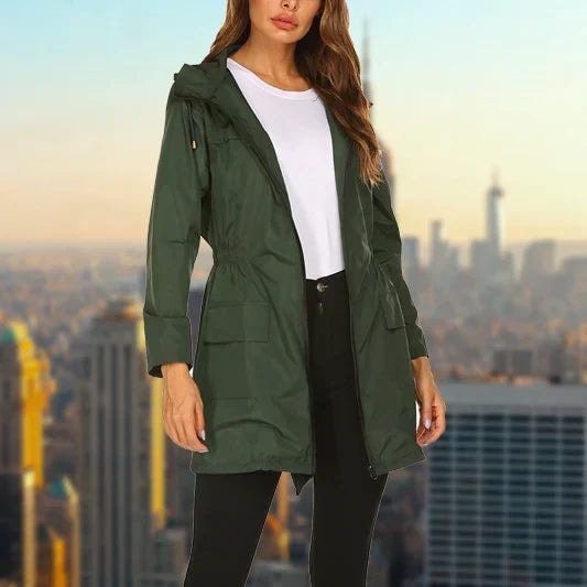 Gunnhild Hooded Oversized Polyester Winter Coat for Women